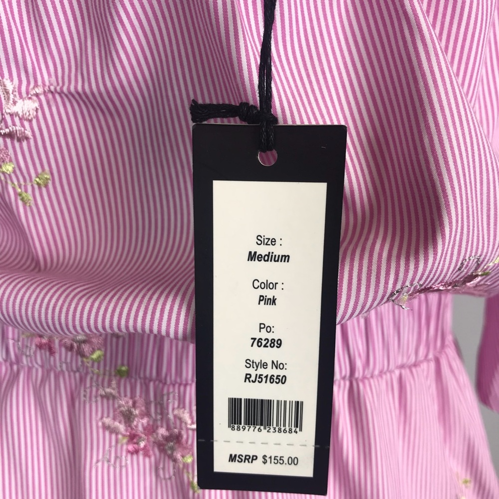 Romeo & Juliet Couture Embroidered Striped Dress - Picture 4 of 6
